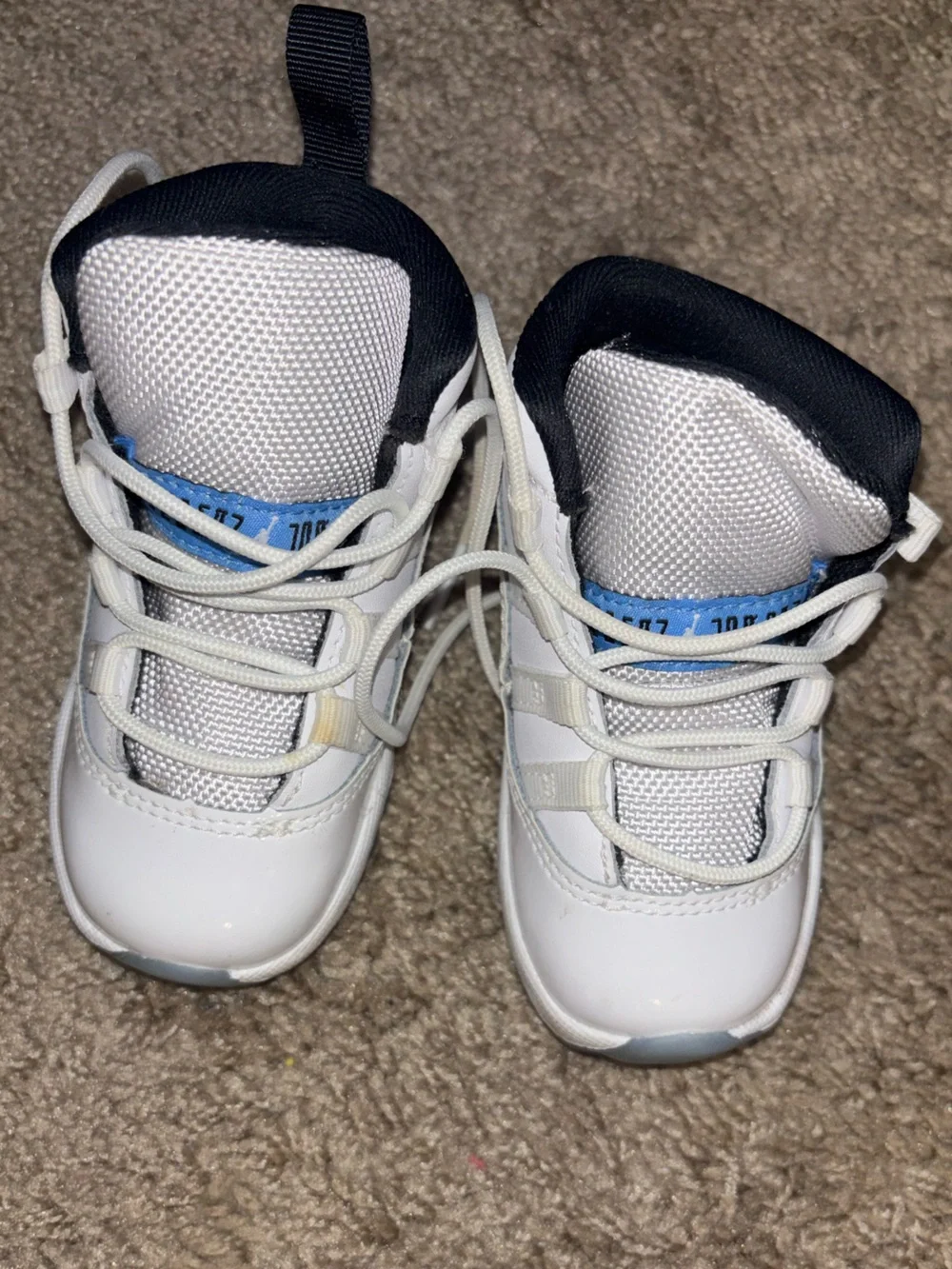 Air Jordan 11 Retro TD Legend Blue White Sneakers Size 6C